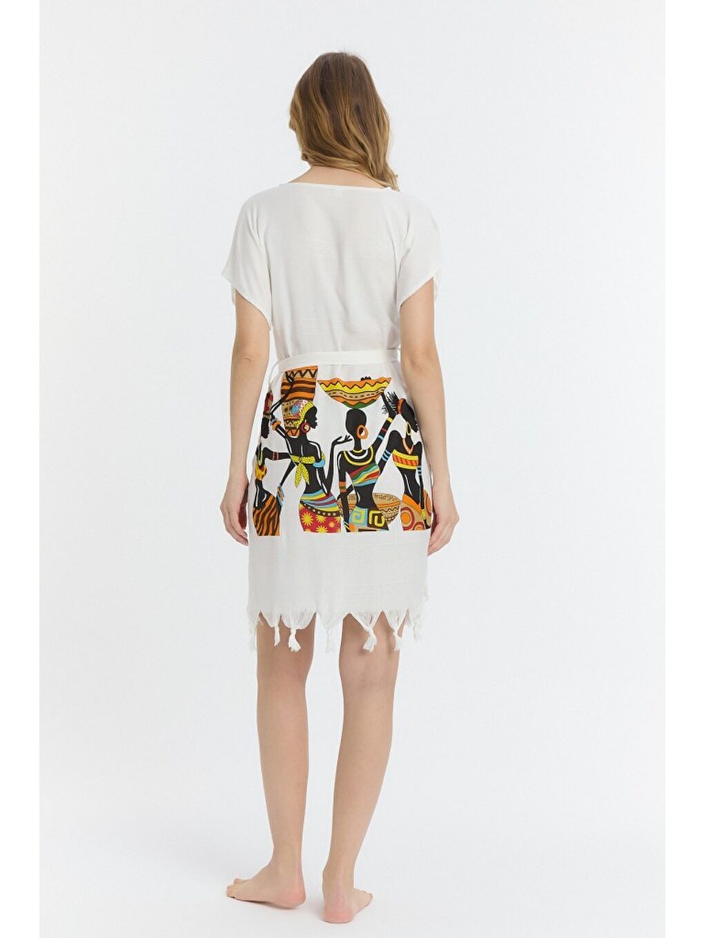 Siyah Copia Kadın Bambu Plaj Elbisesi-3