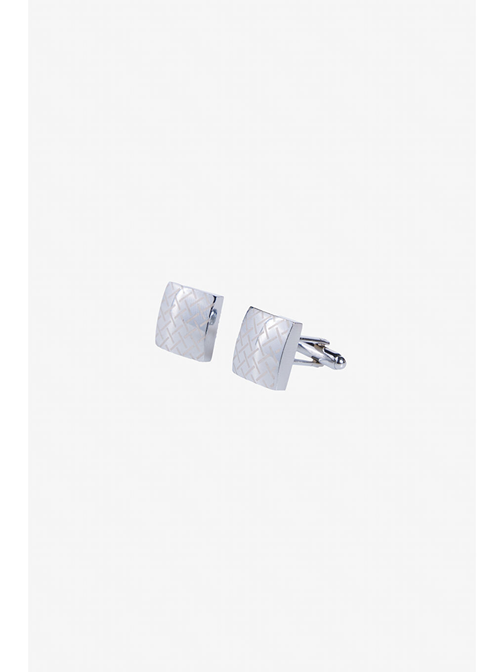 Gri Erkek Gümüş %100 Metal Kol Düğmesi-1