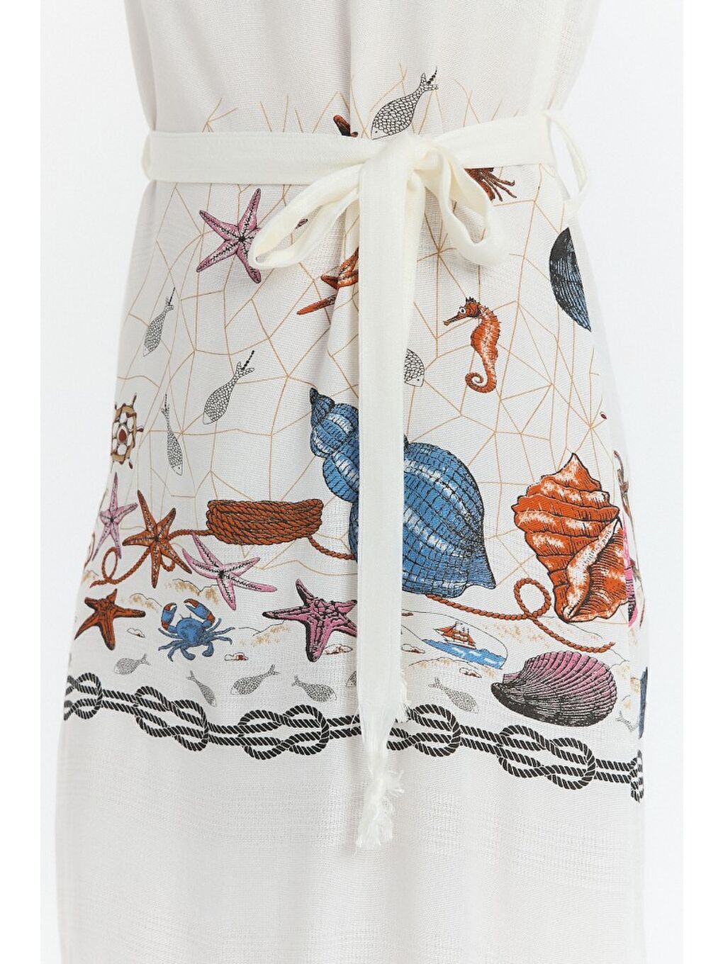 Kahverengi Copia Kadın Bambu Plaj Elbisesi-1