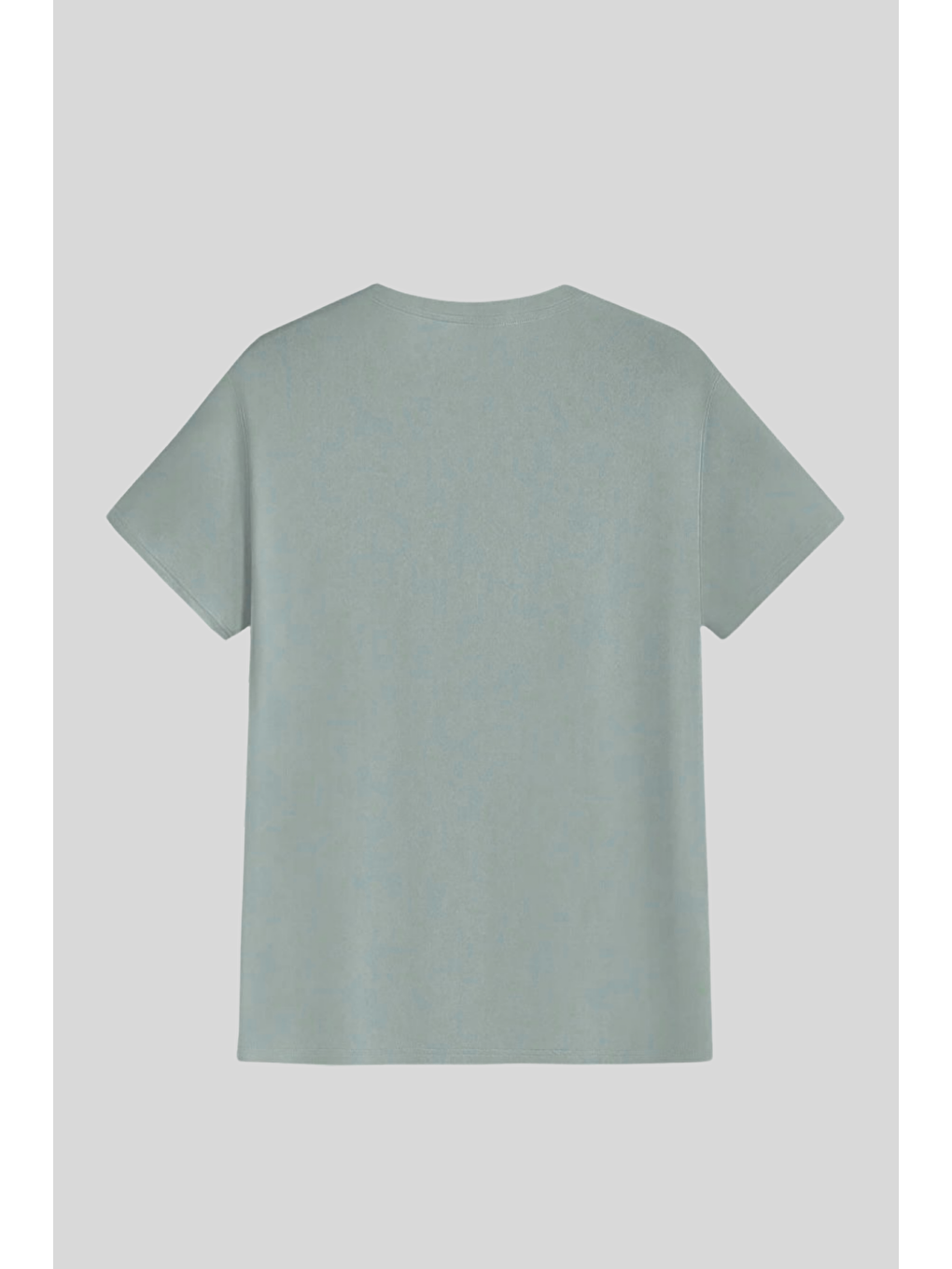 Gri Erkek Tişört Standart Kalıp Basic Bisiklet Yaka T-shırt BASIC-MANKENSİZ1-3