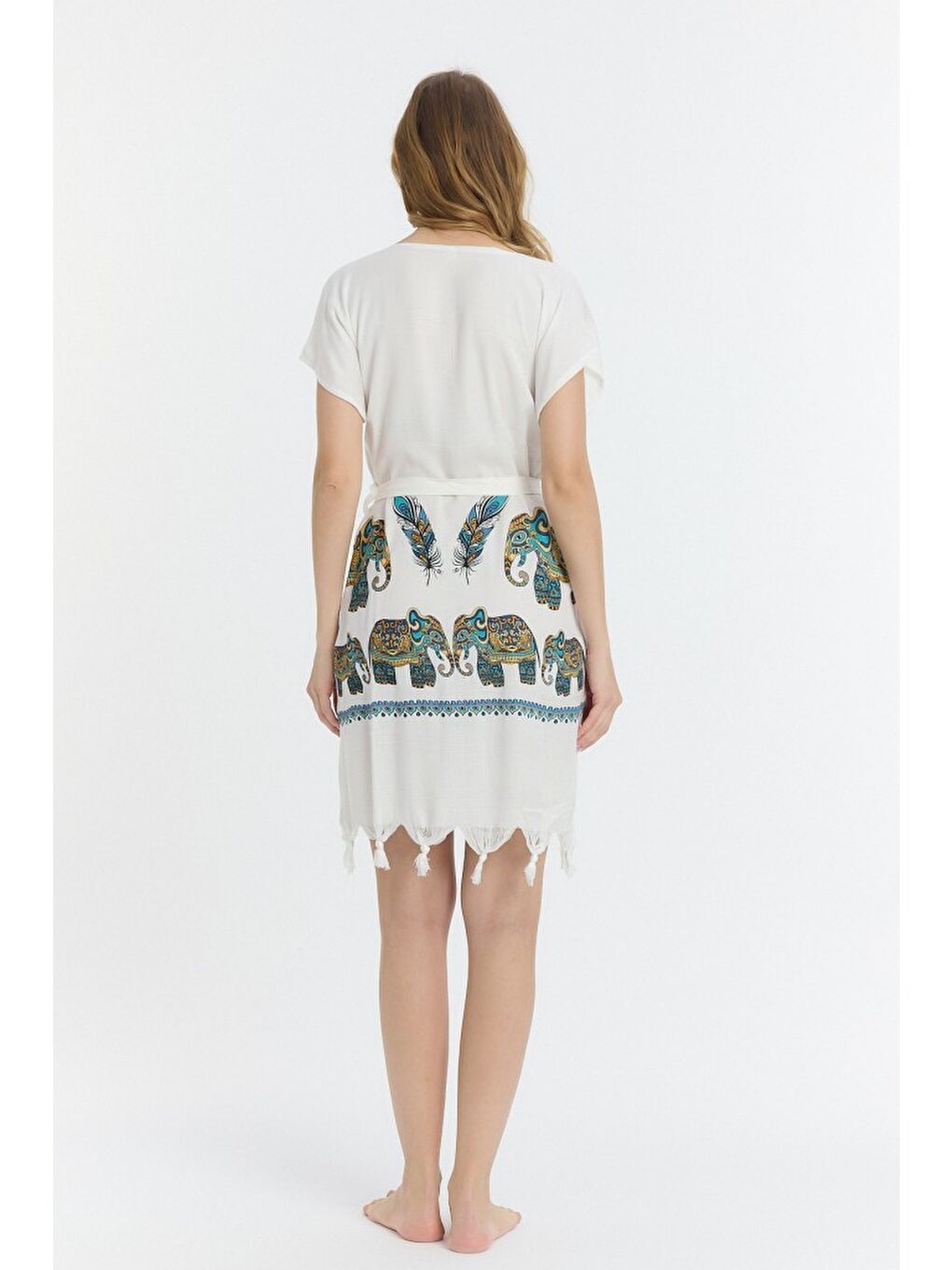 Yeşil Copia Kadın Bambu Plaj Elbisesi-3