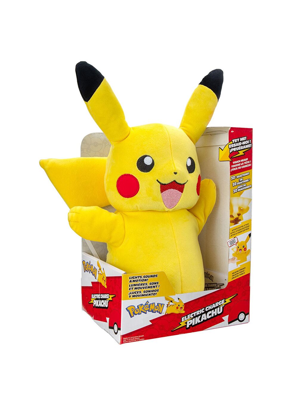 Pokemon Renksiz Hareketli İnteraktif Pikachu Pelüş 26cm - 3