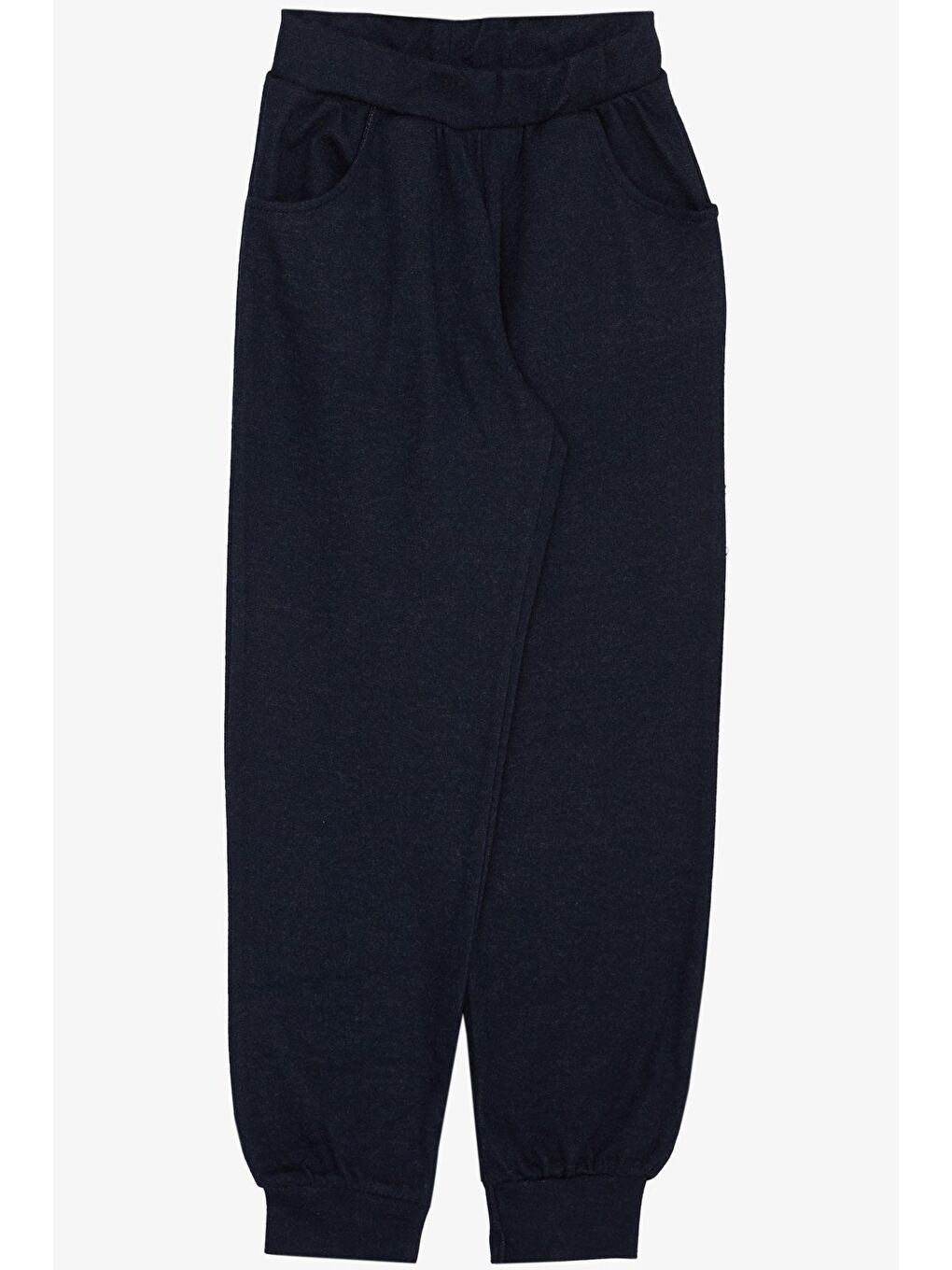 Kız Çocuk Eşofman Takım Sevgi Temalı Yazı Baskılı Lacivert (6-12 Yaş)-3