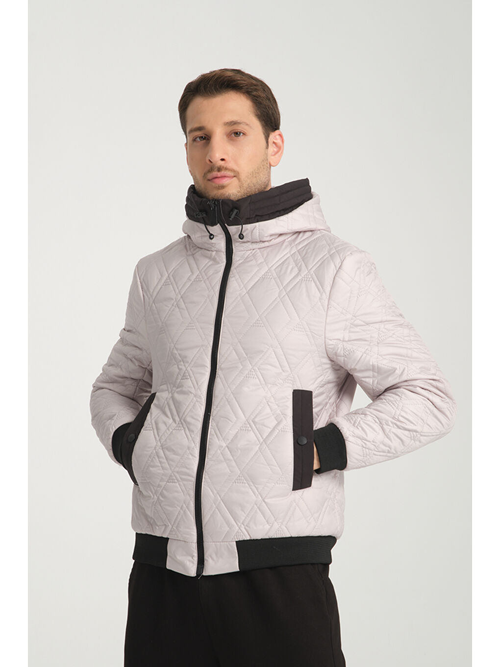 Bej Unisex Şişme Mont 5018-4