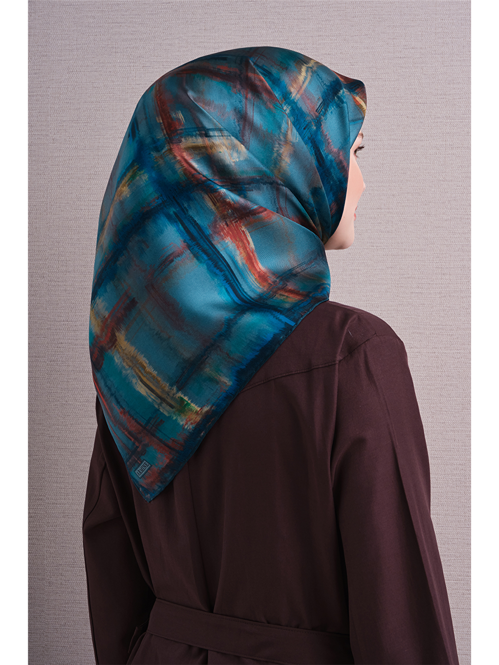 Karışık Saf İpek Twill Eşarp 9602d 06-3