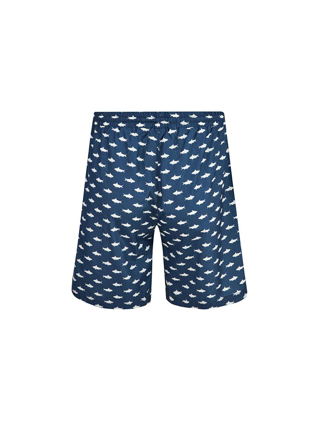 Erkek Deniz Havuz Şortu Desenli Jay S278 Koyu Lacivert-1