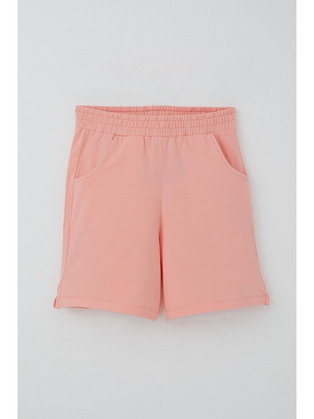 Kız Çocuk Şortlu Takım Örgü Çiçek İşlemeli Bej (6-12 Yaş)-3