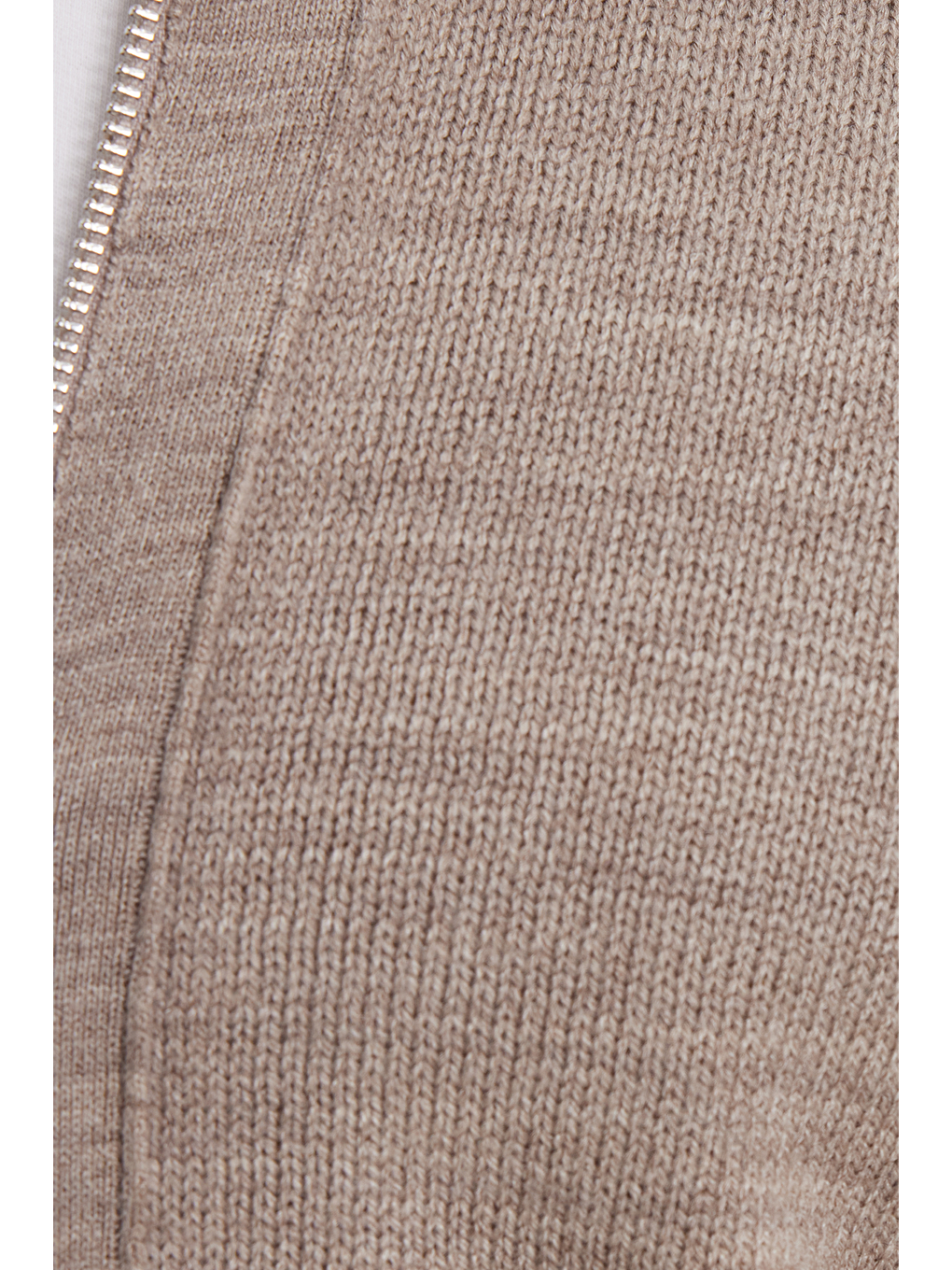 Erkek Standart Fit Normal Kesim Fermuarlı Kahverengi Hırka-2