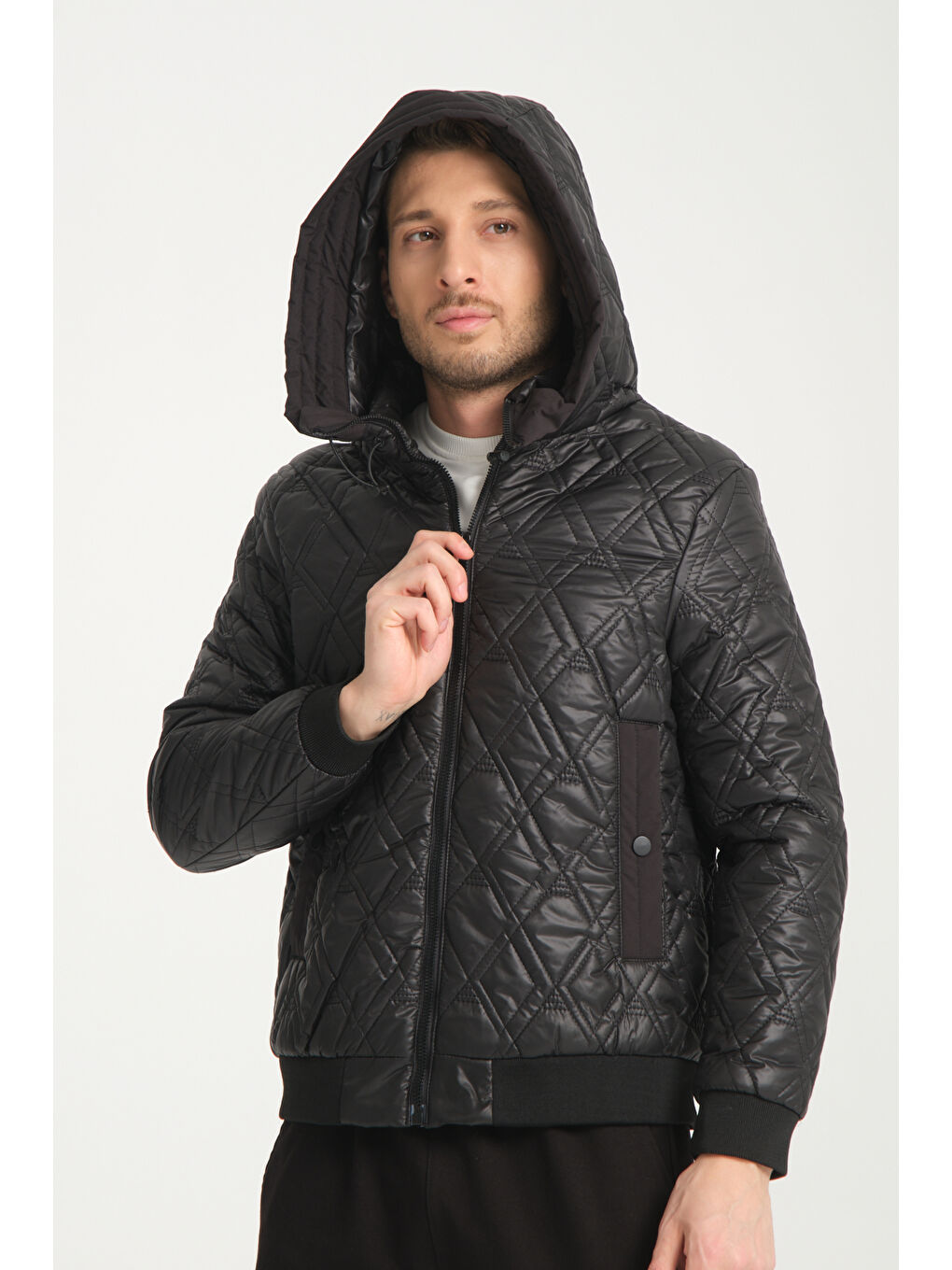 Siyah Unisex Şişme Mont 5018-4