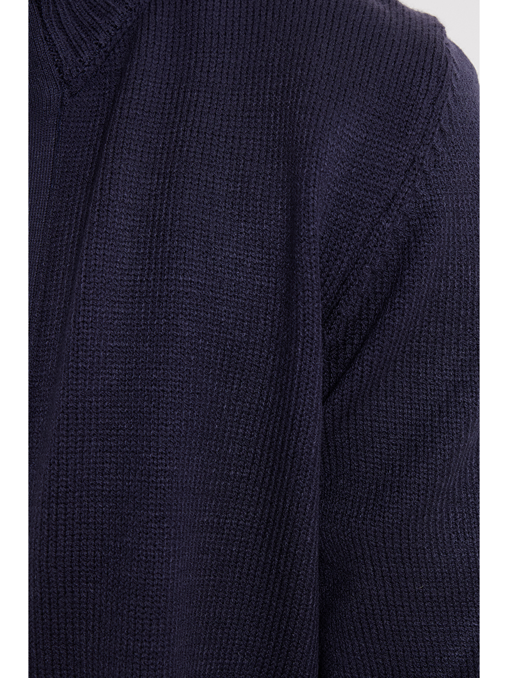 Erkek Standart Fit Normal Kesim Fermuarlı Lacivert Hırka-2