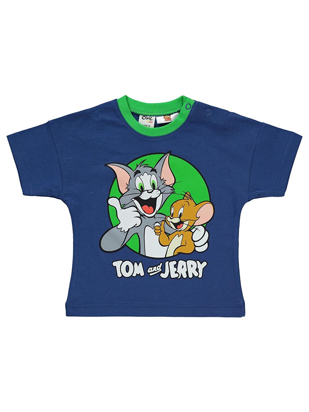 Civil İndigo Tom And Jerry Erkek Bebek Şortlu  Takım 6-18 Ay İndigo - 1