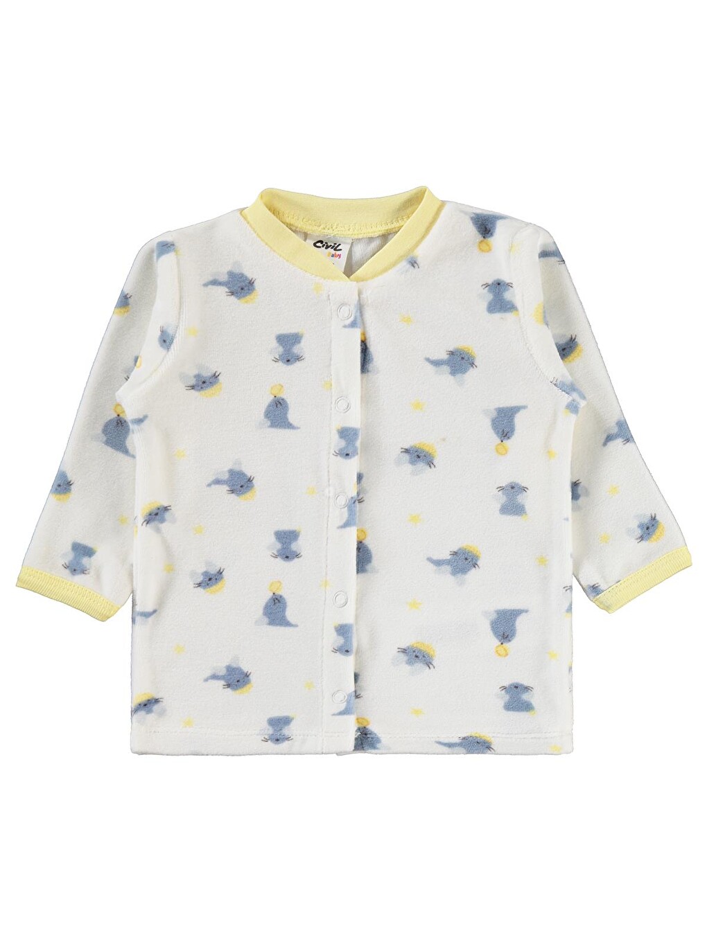 Baby Little Sailors Nakışlı 1-9 Ay Pijama Takımı - Ekru-2