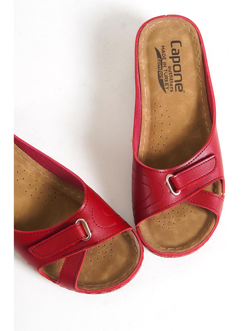 Kırmızı Z0777 Kadın Konfor Anatomic Terlik-2
