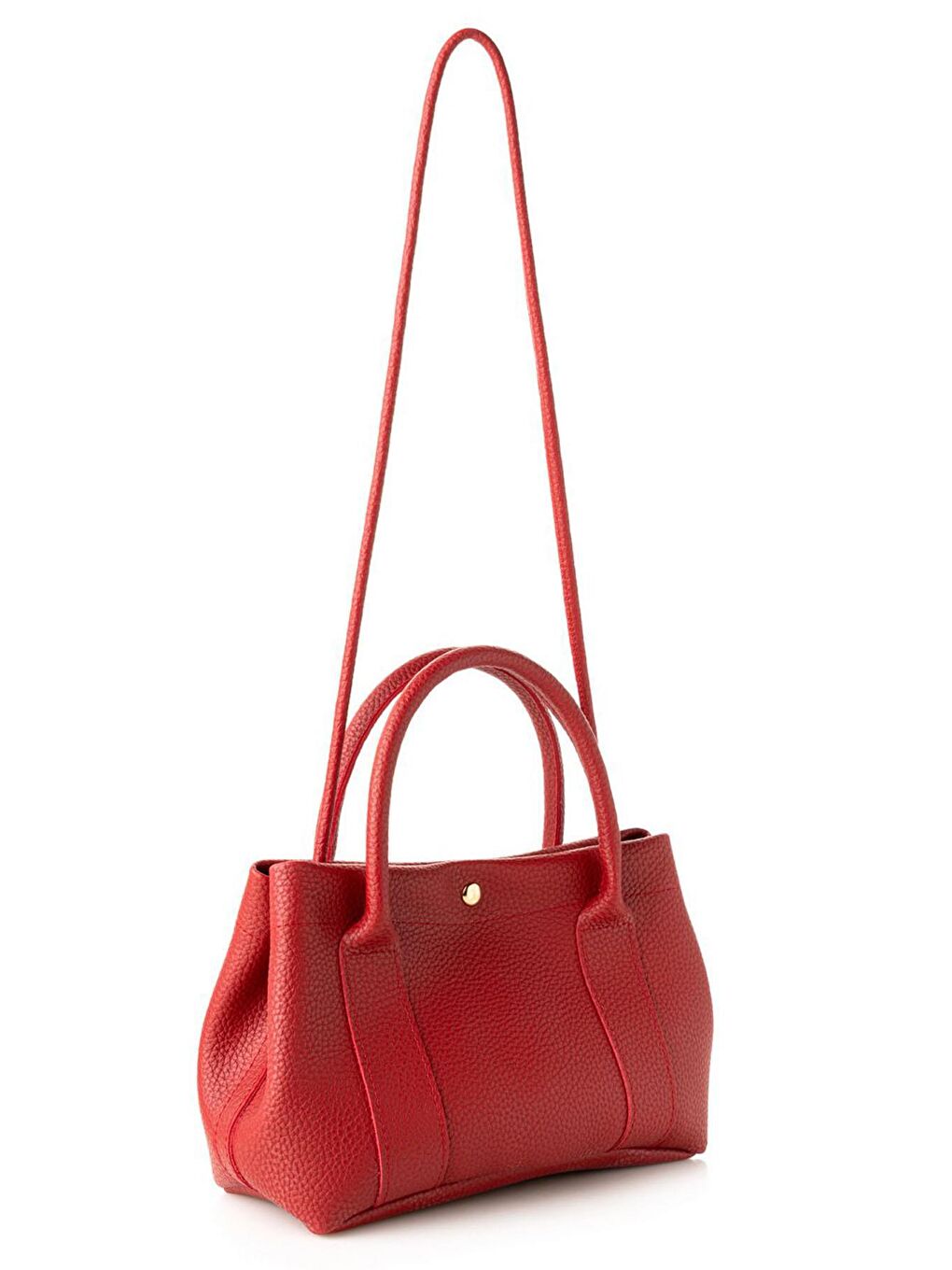 Kırmızı Kadın Suni Deri El ve Omuz Çantası-3