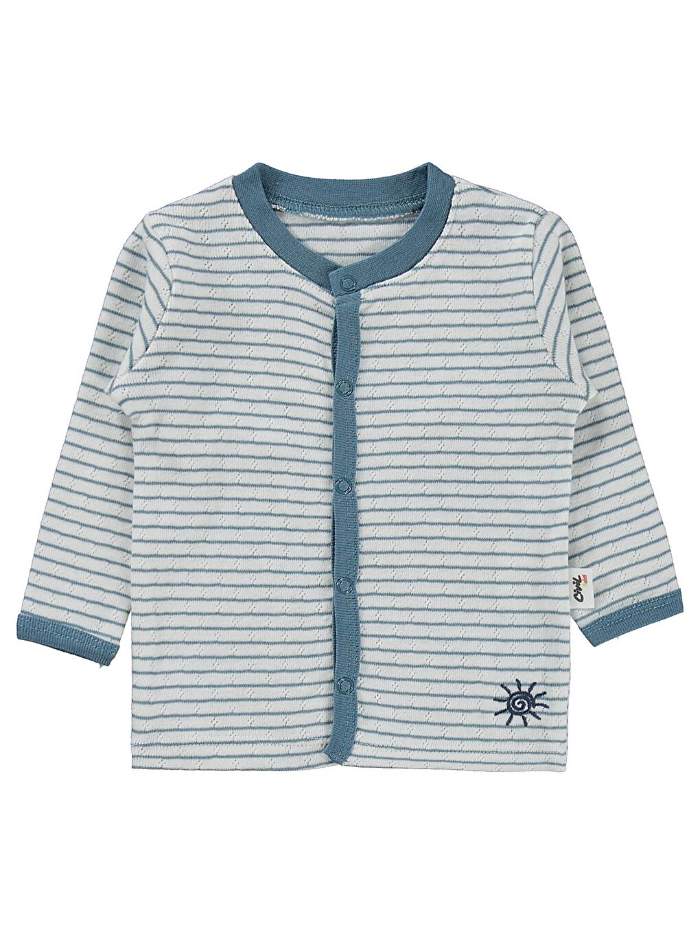 Baby Çizgili 1-9 Ay Pijama Takımı - Ekru-1