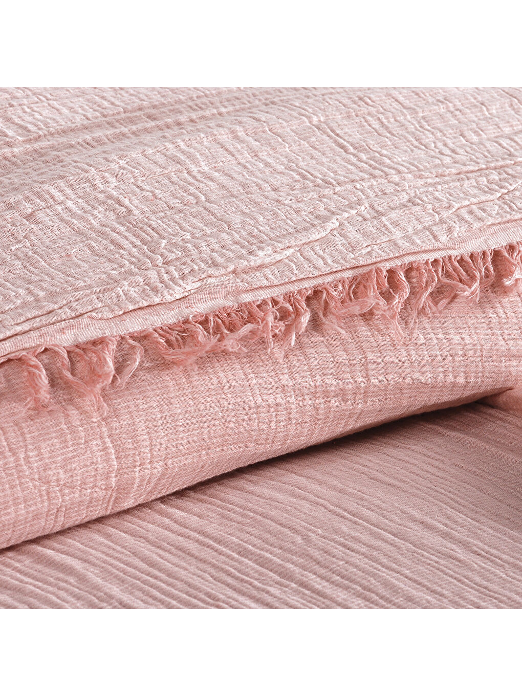 Pembe Home Sofia Müslin Pike 200x220 Cm-Pudra-1