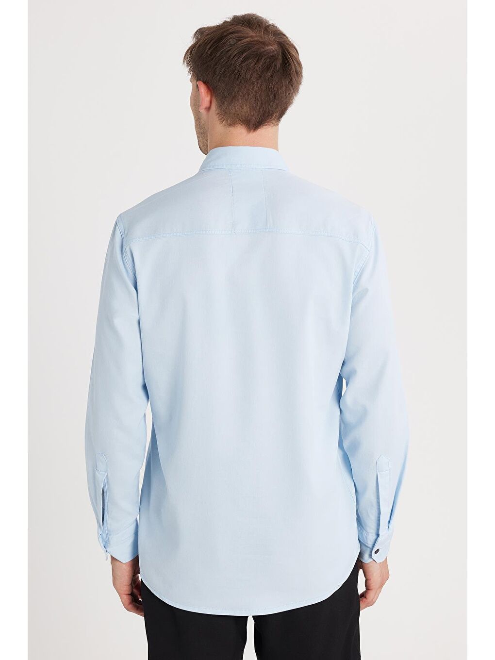 Mavi Regular Fit Rahat Kesim Çift Cepli Spor Yaka Denim Gömlek-4