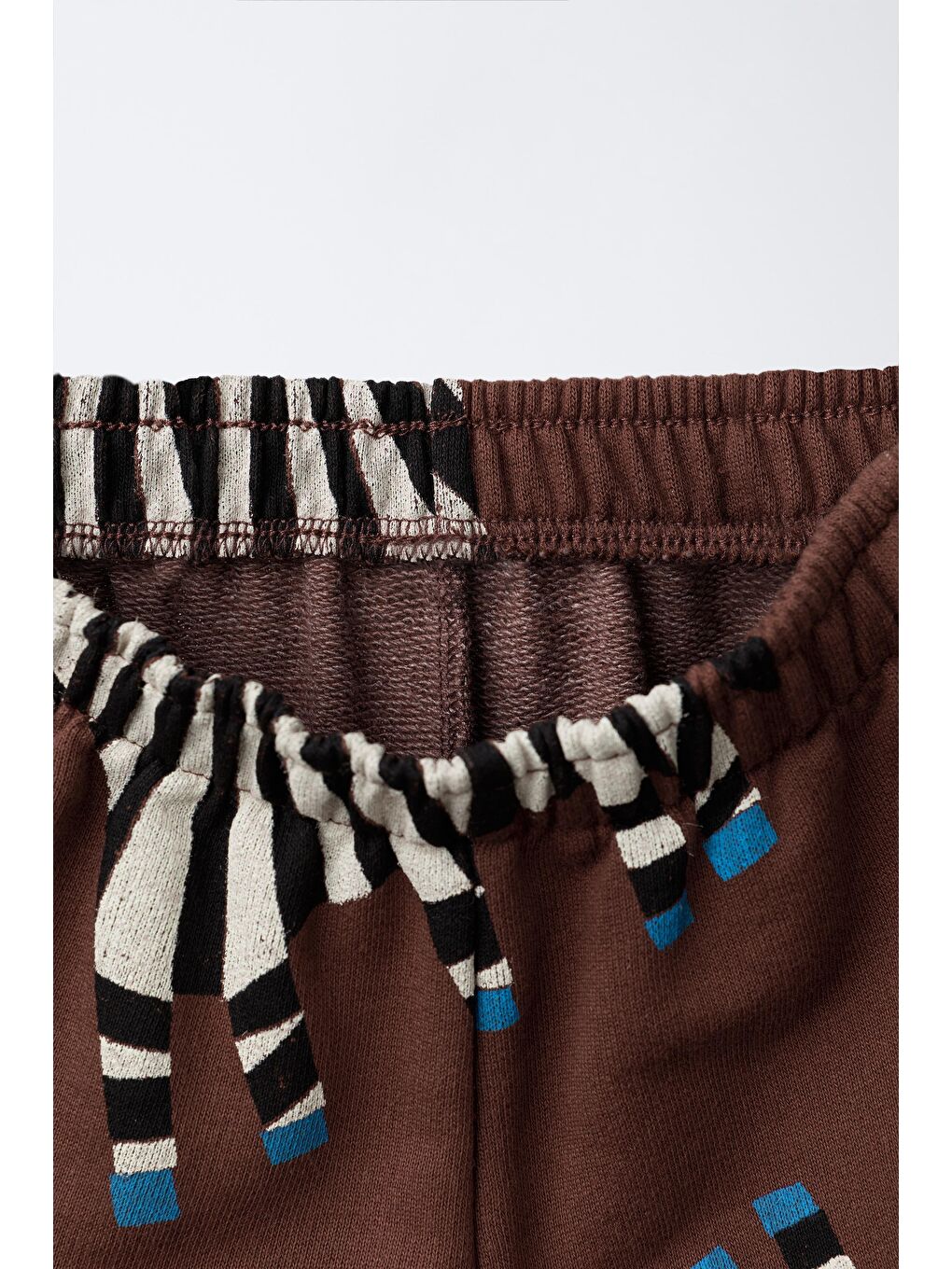 Erkek Çocuk Pamuklu Kahverengi Zebra Desenli Sweatshirt Ve Eşofman Altı Takım – Günlük Rahat Kombin-5