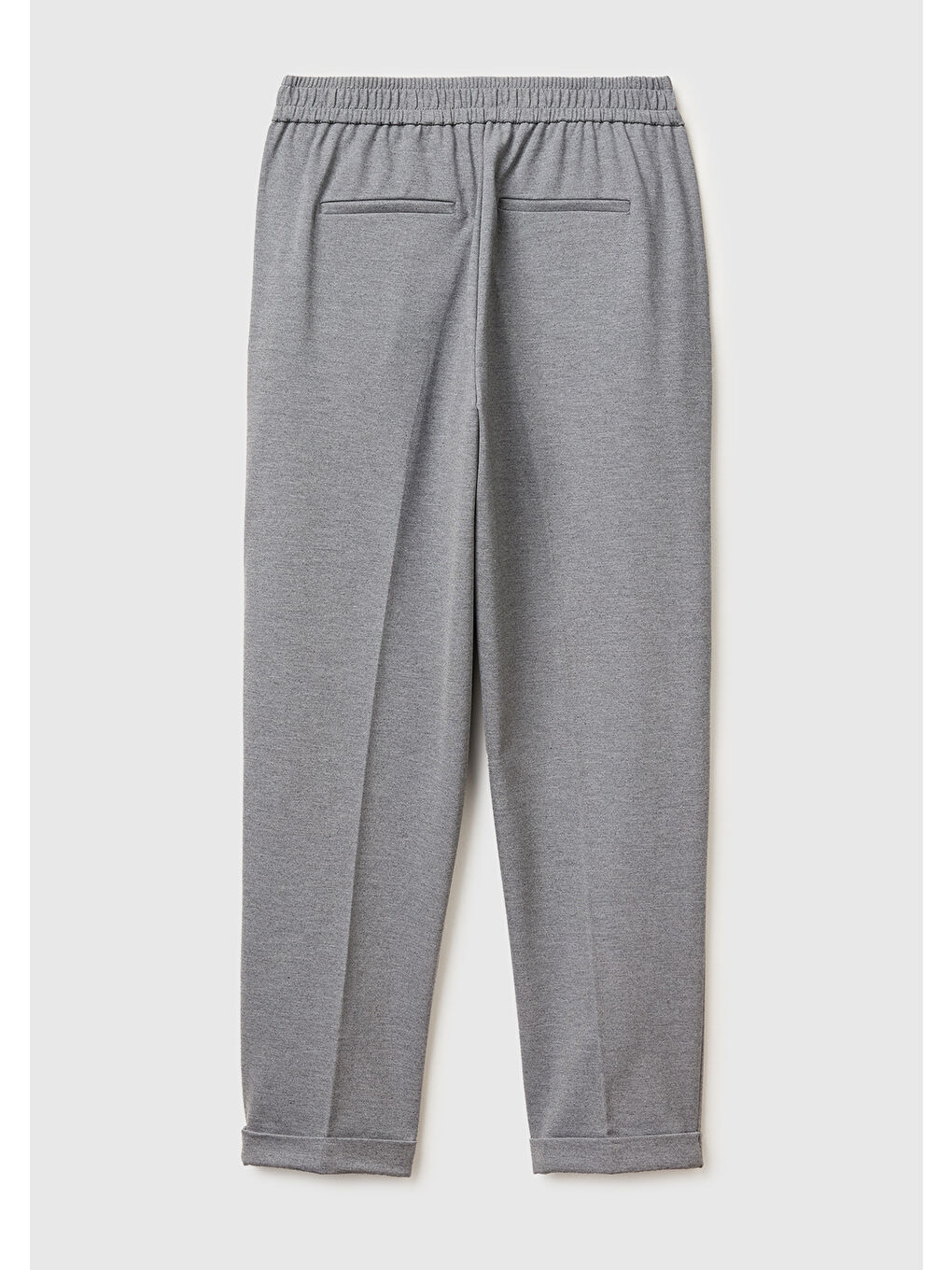 Kadın Gri Beli Lastikli Pantolon-1