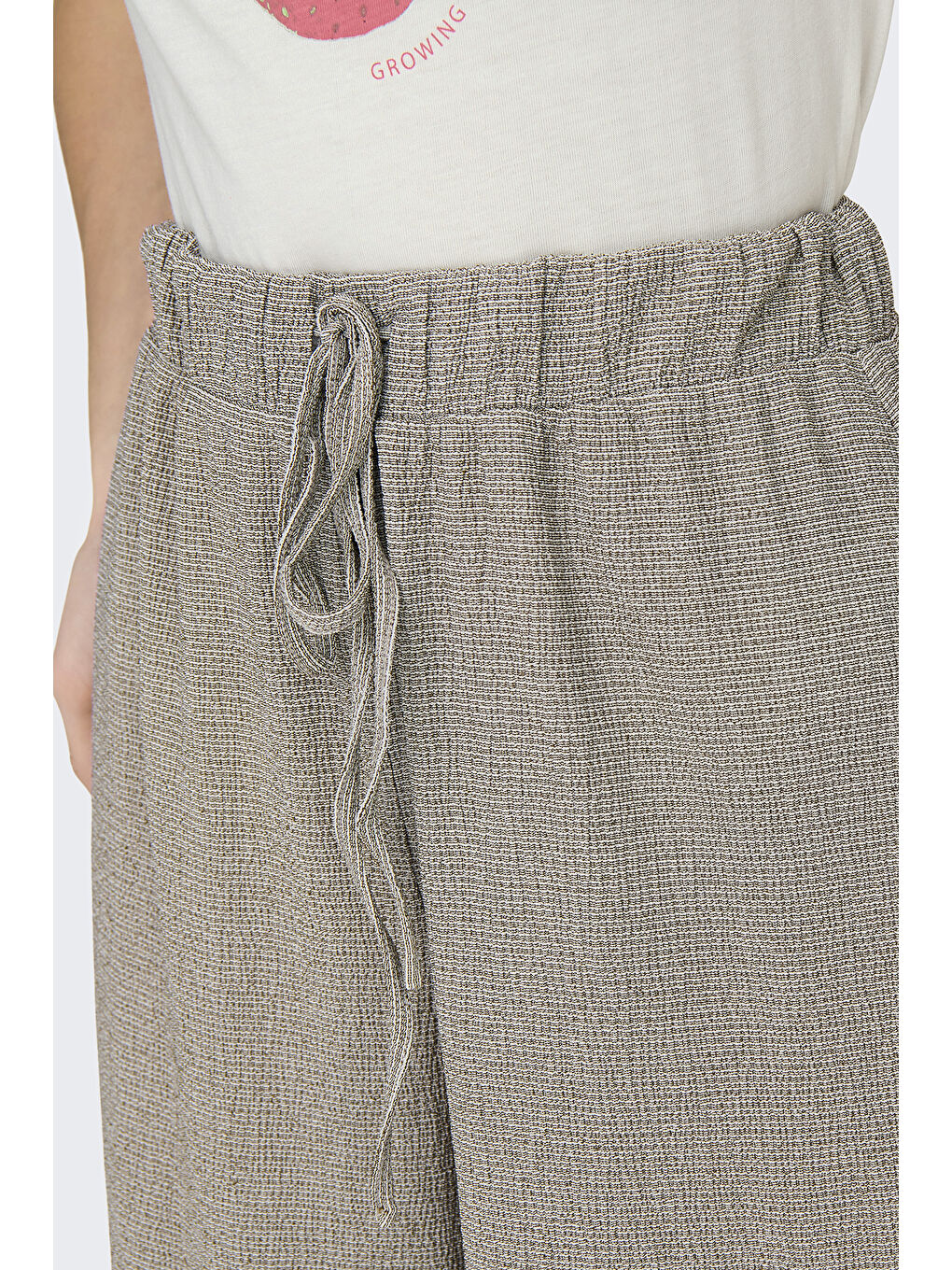 Bej Onlagnes Regular Fit Yüksek Bel Geniş Paça Pantolon 15346910-2