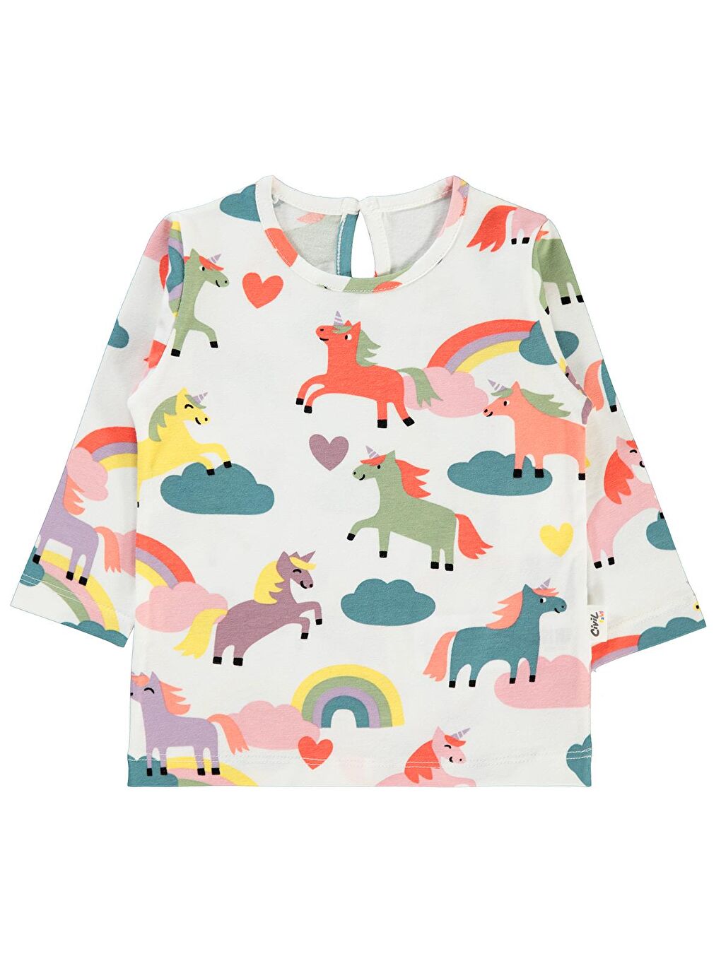 Baby Kız Bebek Sweatshirt 6-18 Ay Beyaz