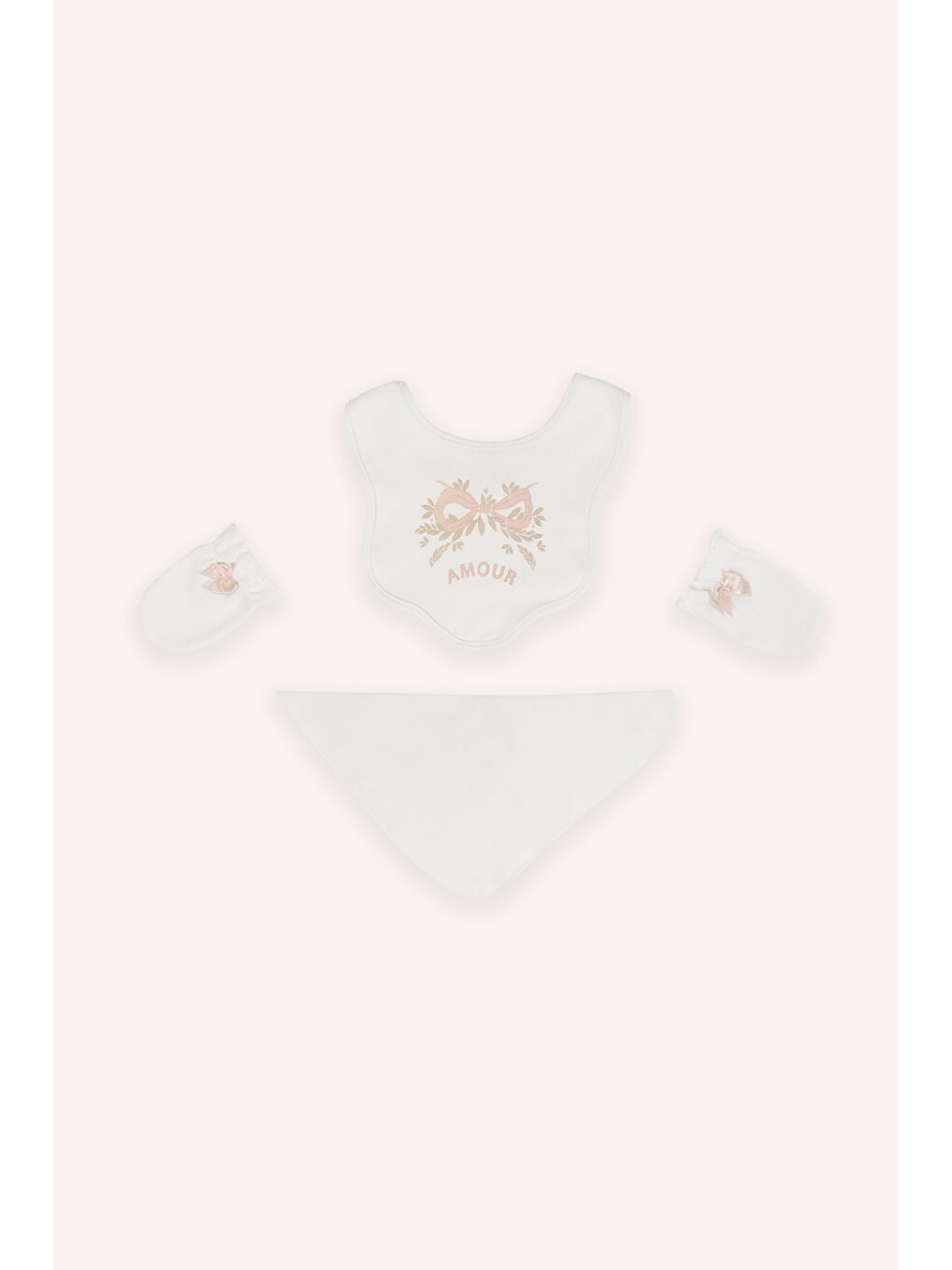 Yenidoğan Desenli Ekru 5'li Hastane Çıkışı Seti-3