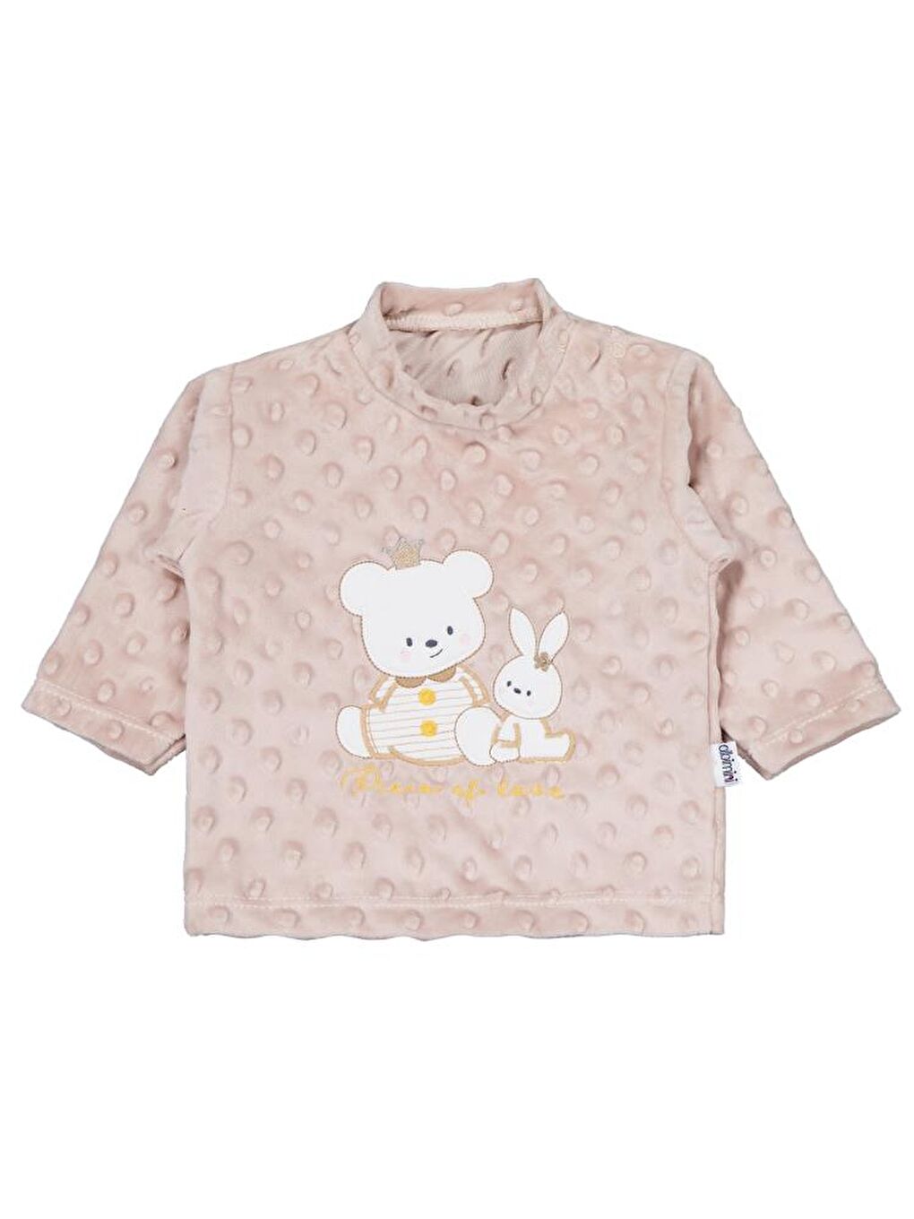 Kız Ayı Tavşan Nakış Patikli 2Li Pijama Takım 1-6 Ay - Kahverengi 3-6 Ay