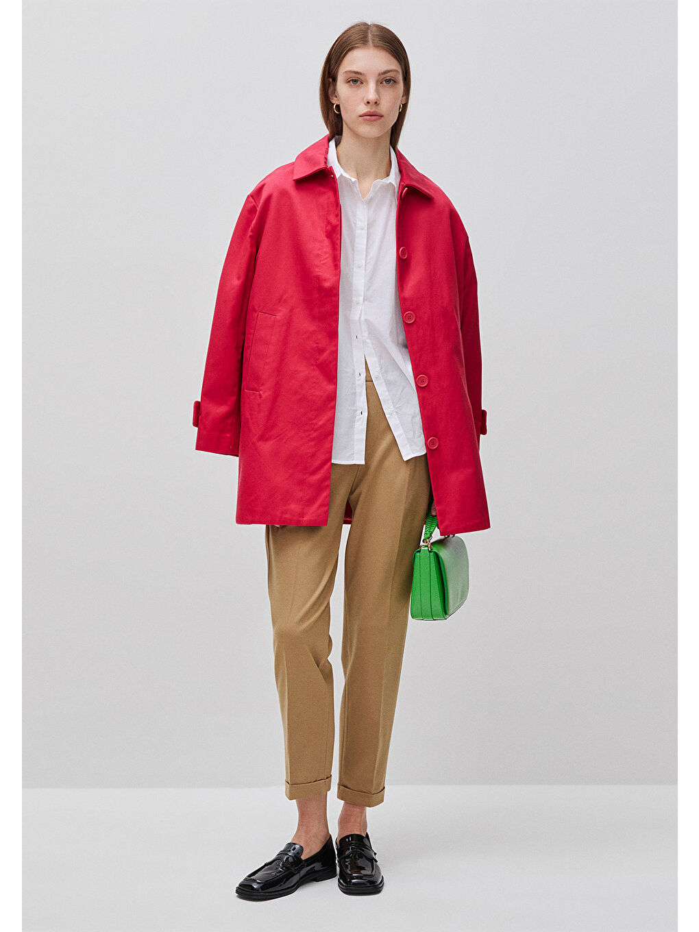 Kahverengi Kadın Taba Beli Lastikli Pantolon-2