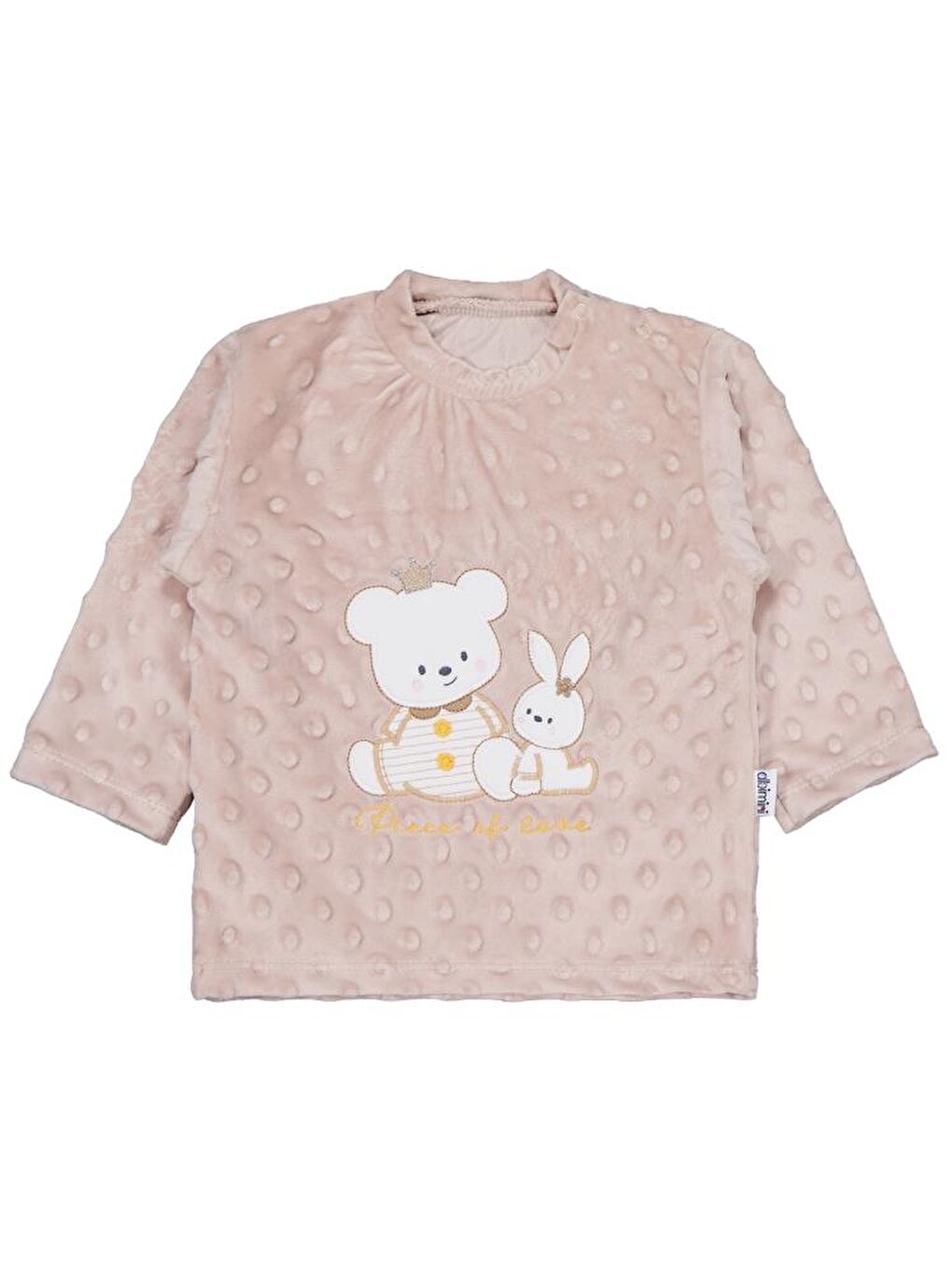 Kız Ayı Tavşan Nakış 2Li 1-6 Ay Takım - Kahverengi 6-9 Ay