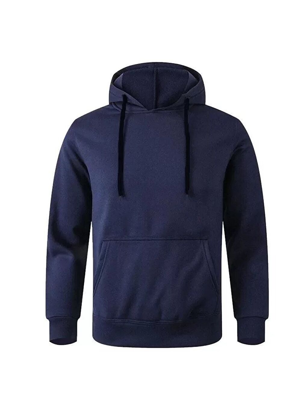 Erkek Uzun Kol Kapüşonlu Basic Sweatshirt Hoodie - Lacivert-2