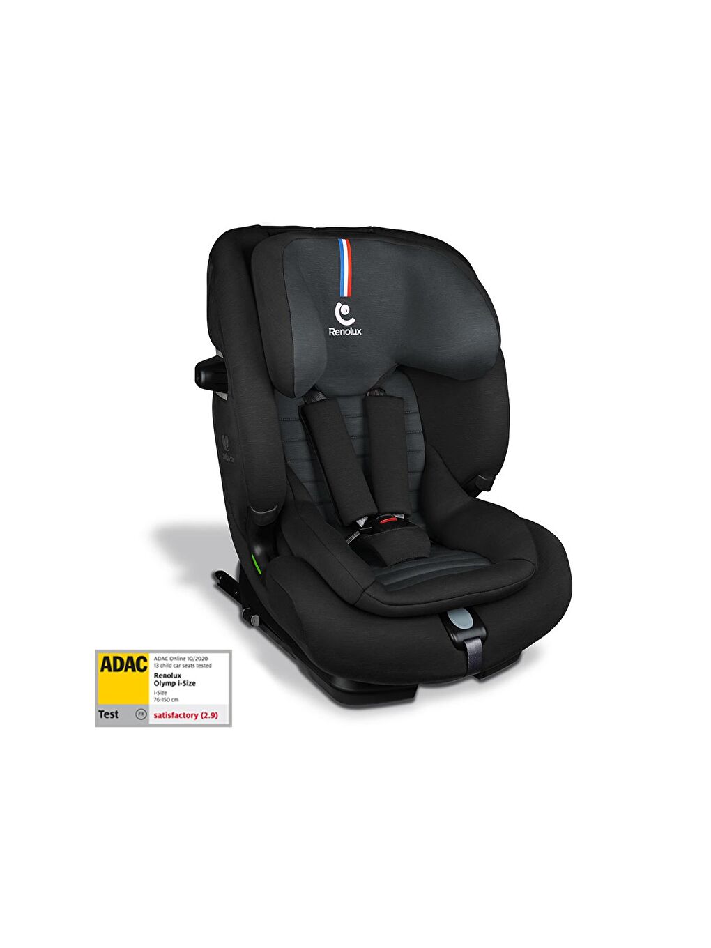 Renolux Siyah Olymp I-Size Softness Isofix 76-150 cm (9-36 Kg) Oto Koltuğu Siyah - 1