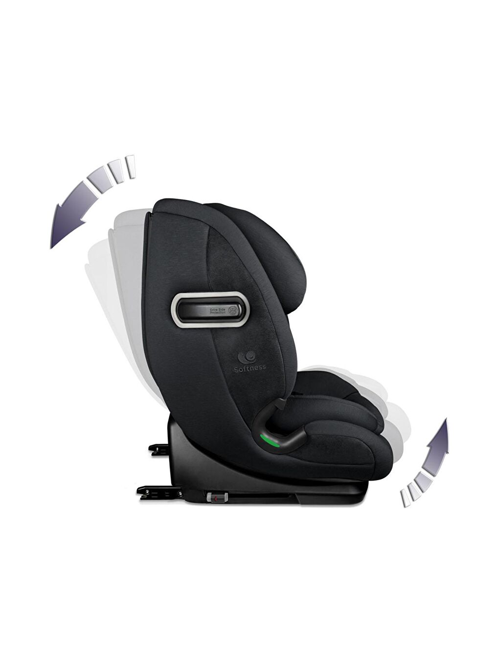 Renolux Siyah Olymp I-Size Softness Isofix 76-150 cm (9-36 Kg) Oto Koltuğu Siyah - 3