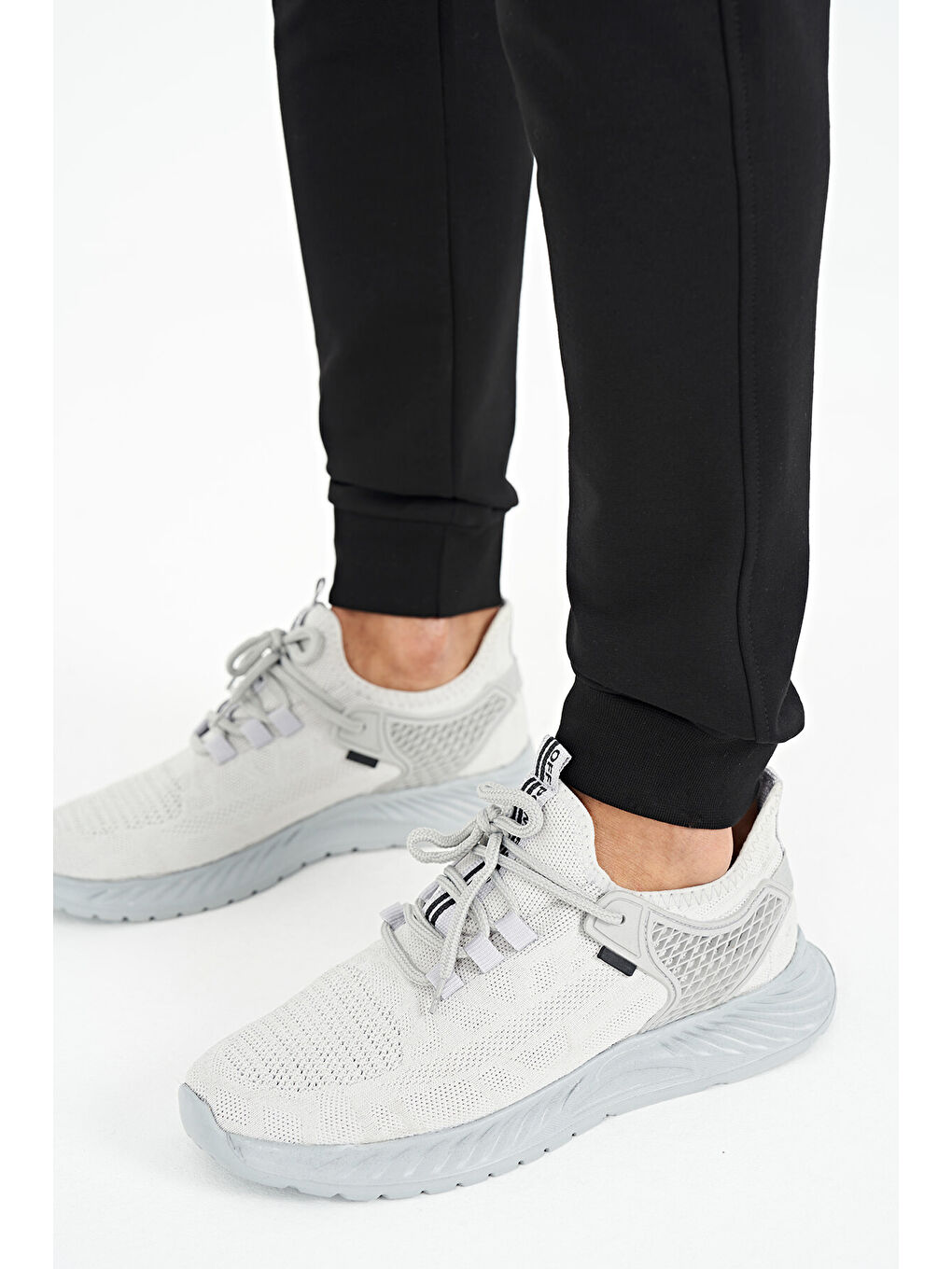 Siyah Gizli Diz Cep Detaylı Standart Kalıp  Joger Eşofman Alt - 84958-8