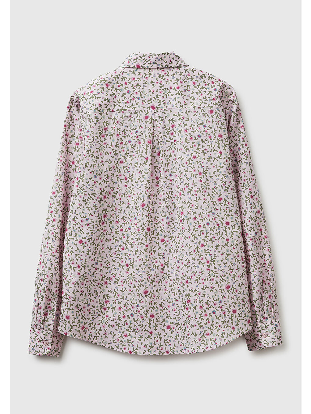 Kadın Bej Mix %100 Pamuk Desenli  Regular Fit Gömlek-1