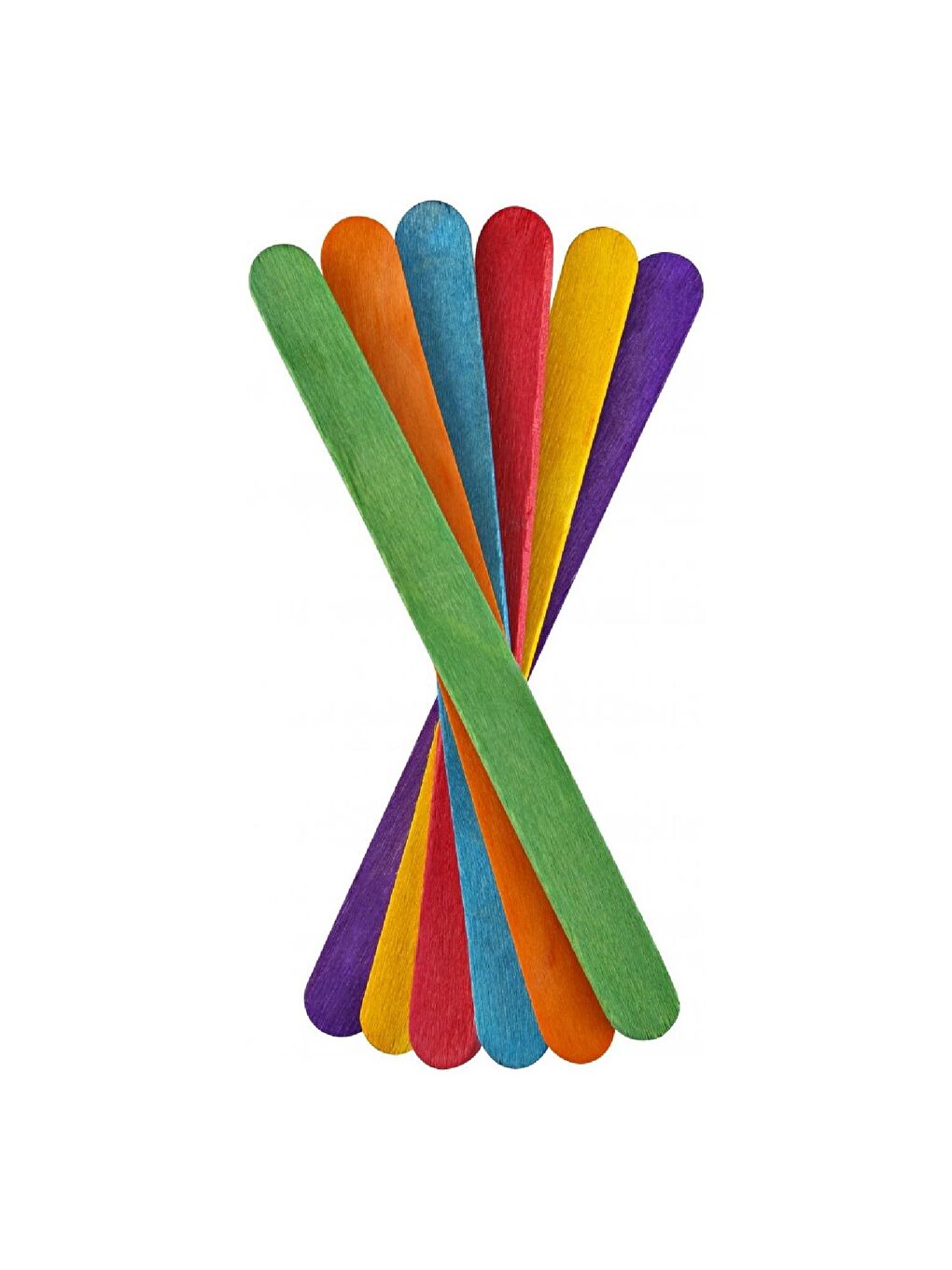 Renkli Dar Ahşap Çubuk 50'li Paket (BR-902)-1