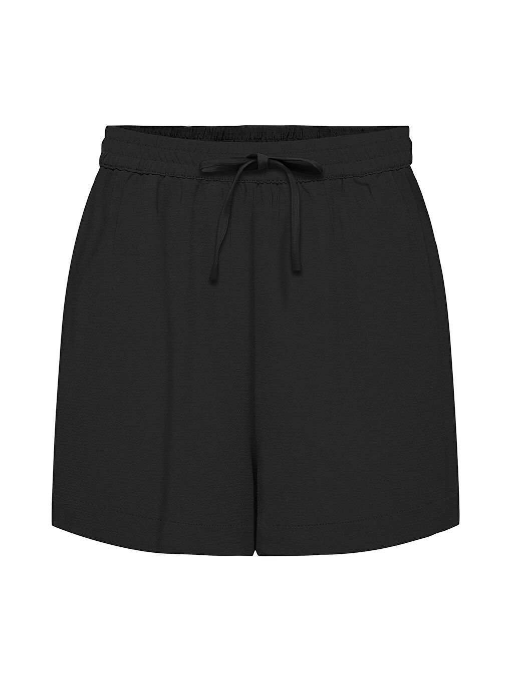 Siyah Onljakiri Keten Karışımlı Comfort Fit Belden Bağlamalı Short 15346498