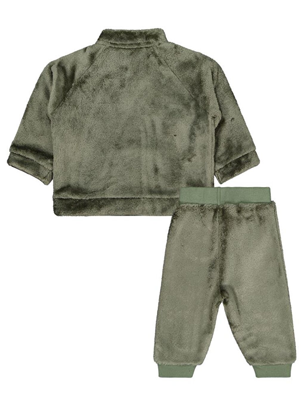 Baby Yarım Fermuar 6-18 Ay Takım - Haki 9-12 Ay-2