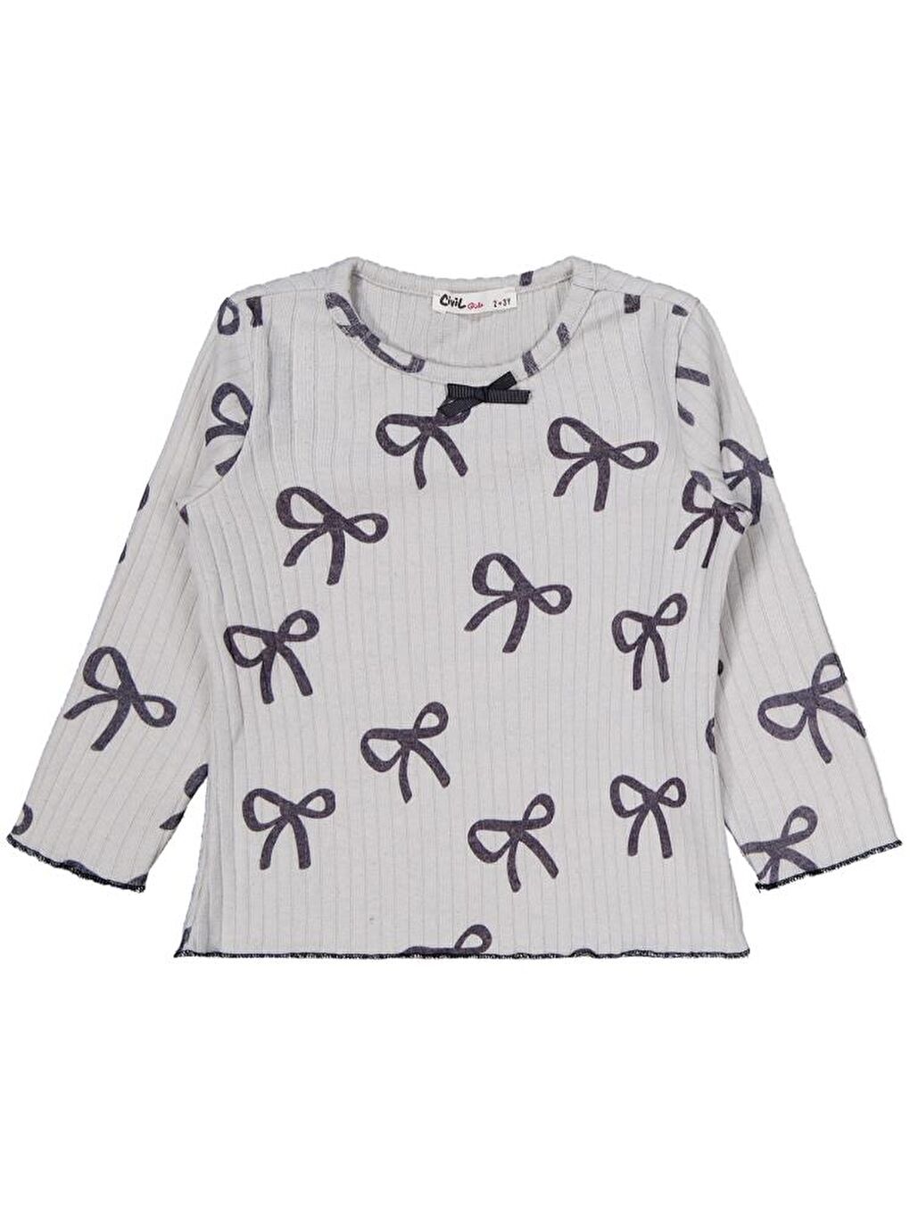 Girls Kurdela Baskılı 2-5 Yaş Takım - Gri 2-3 Yaş