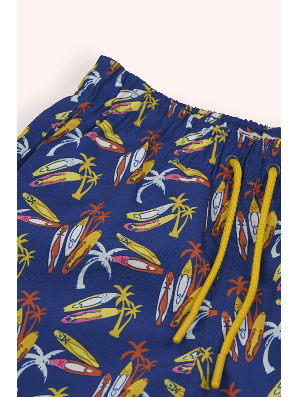 Erkek Çocuk Sörf Tahtası Desenli Mavi Deniz Şortu-1