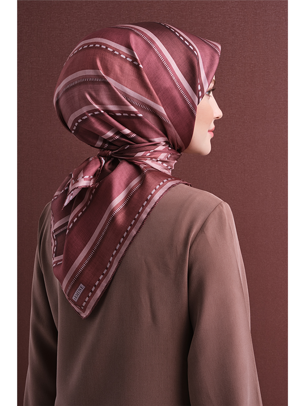 Pembe Saf İpek Twill Eşarp 9621d 51-3