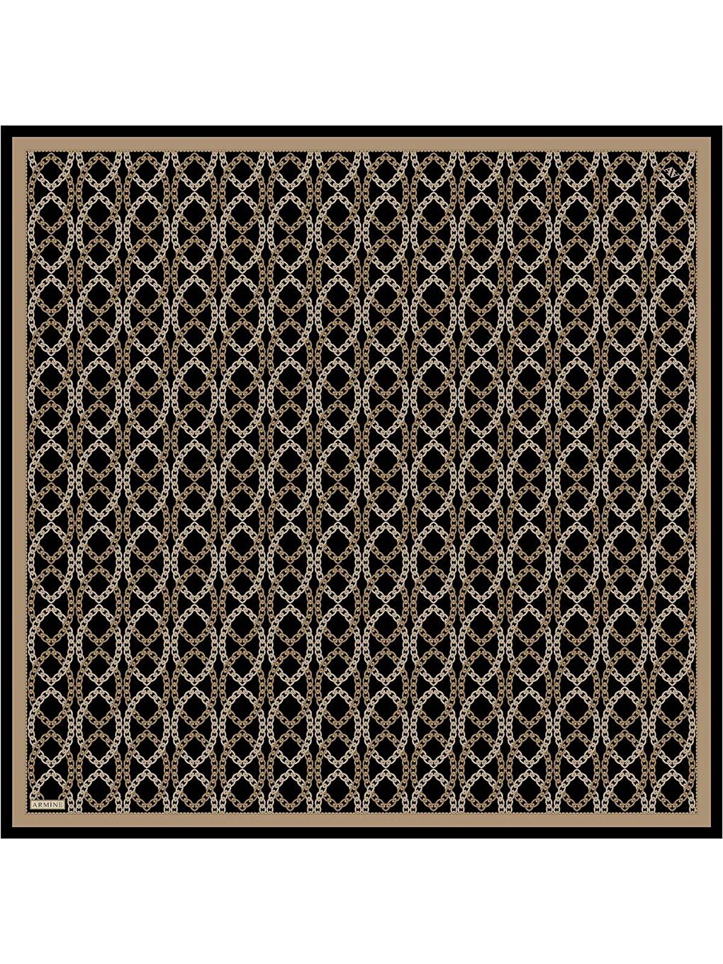 Kahverengi Saf İpek Sura Eşarp 9410D 07-3