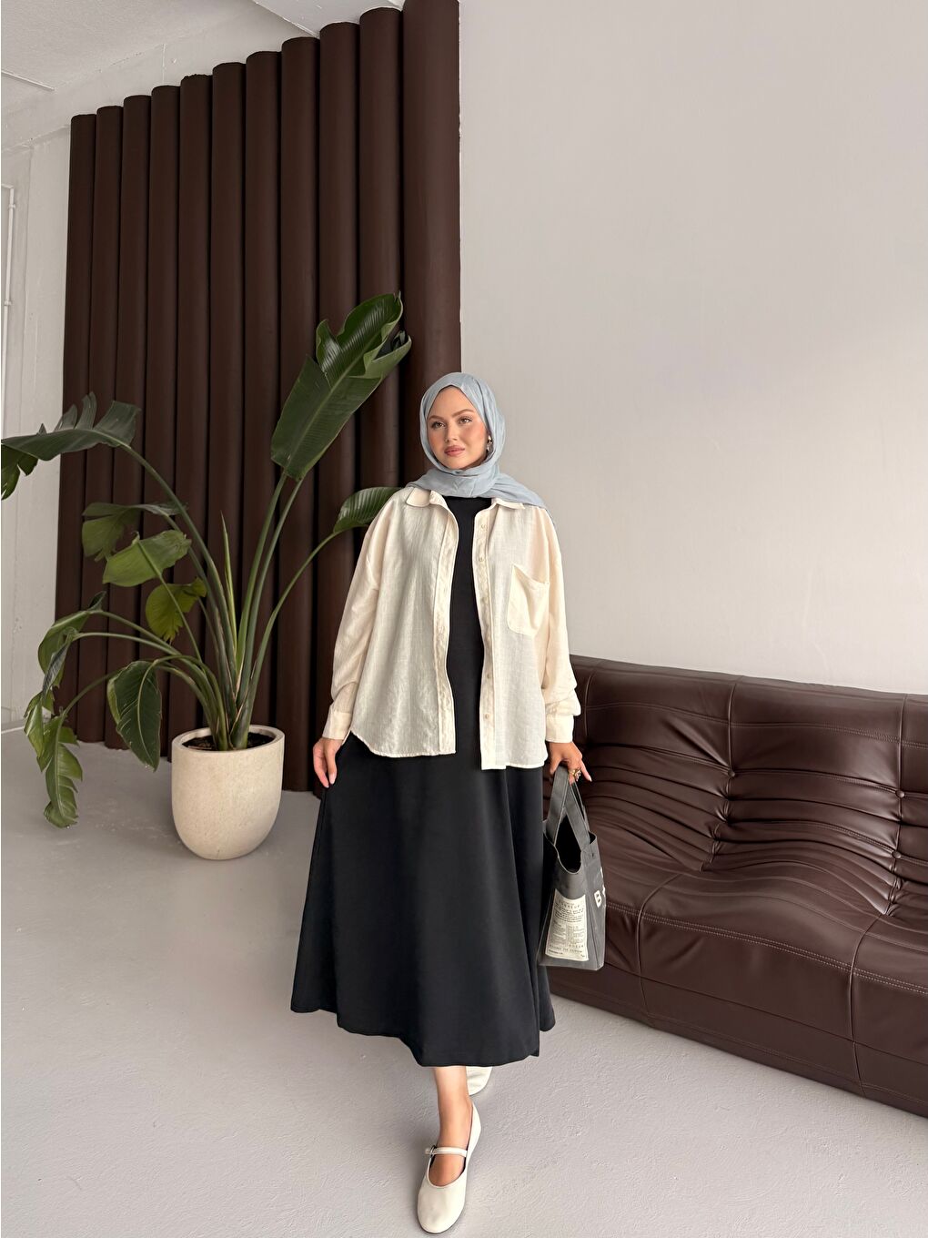 Kadın Sıfır Kol Elbise Lacivert-1