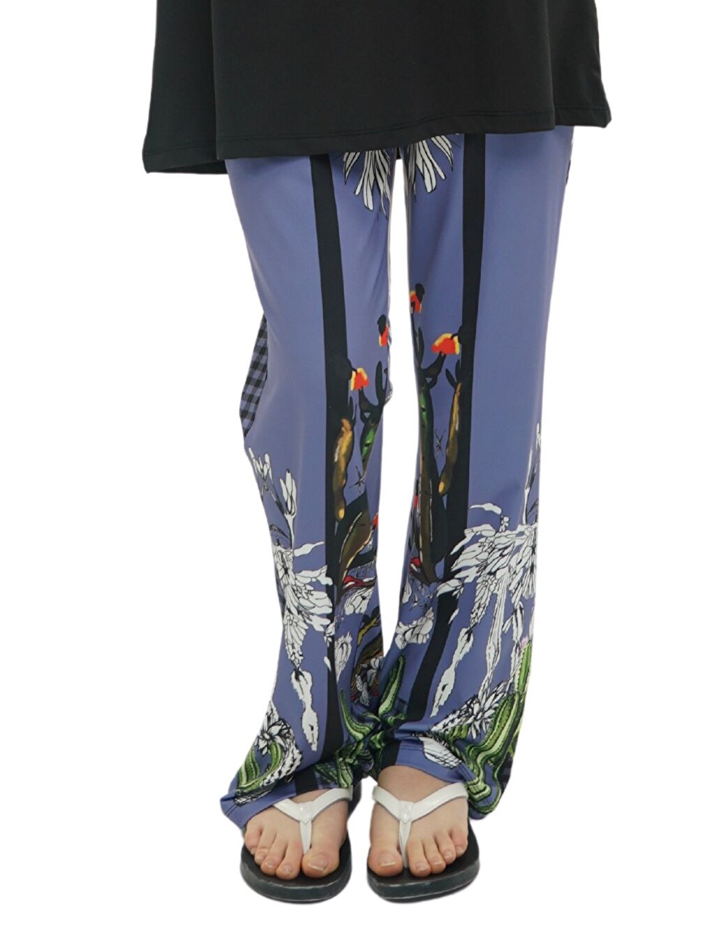 Karışık Kaktüs Elastan Pantolon-2