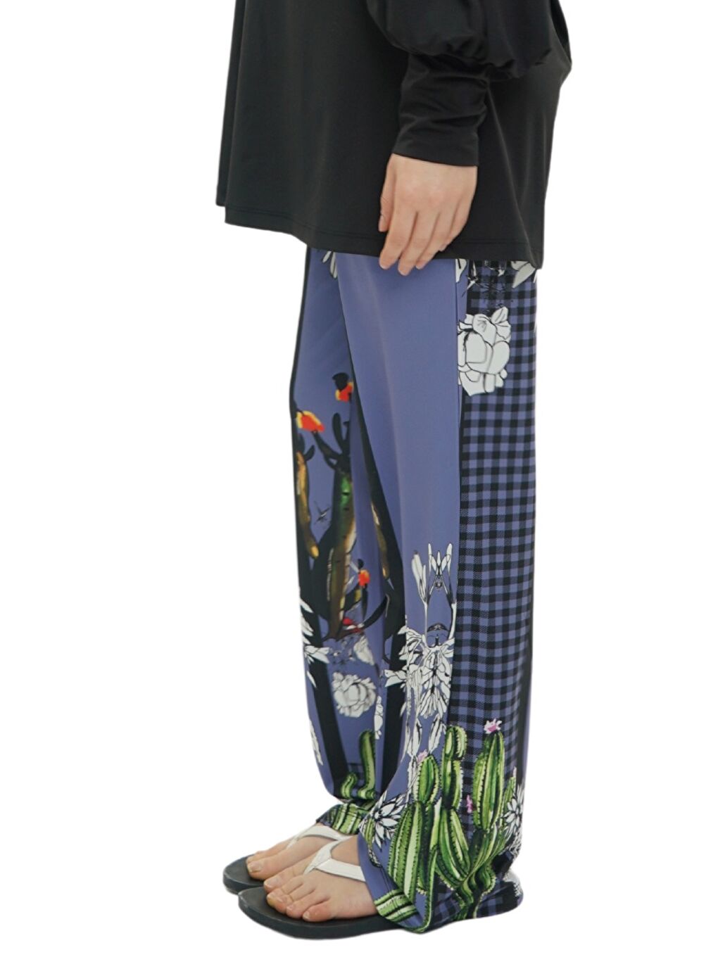 Karışık Kaktüs Elastan Pantolon-3