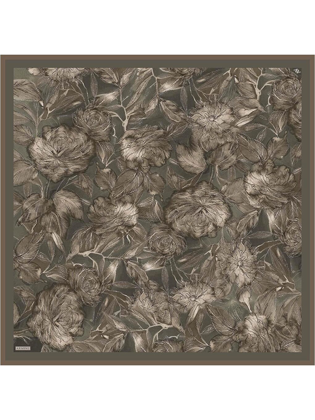 Kahverengi Saf İpek Sura Eşarp 9409D 84-4