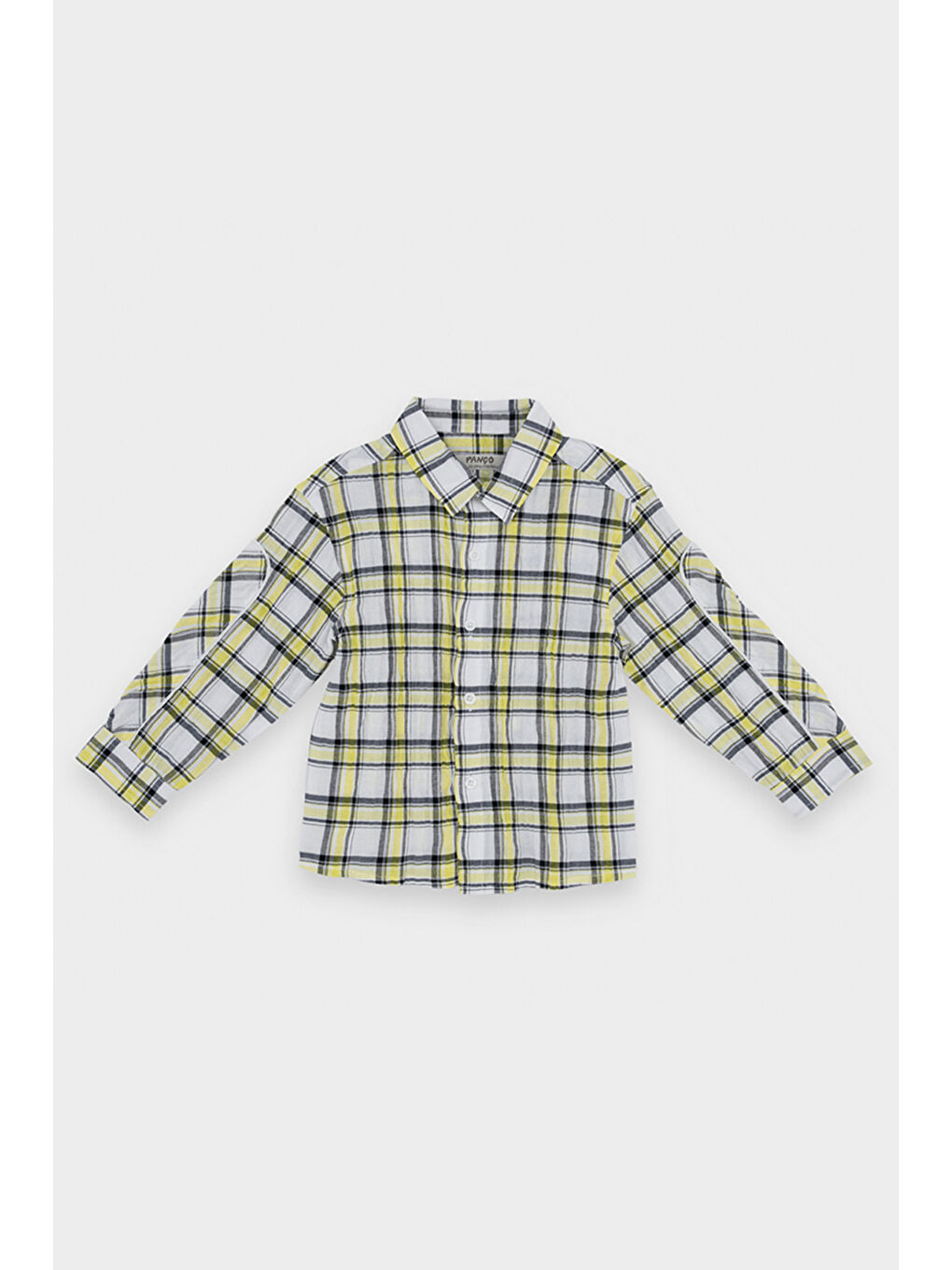 Erkek Bebek Ekoseli Beyaz Gömlek