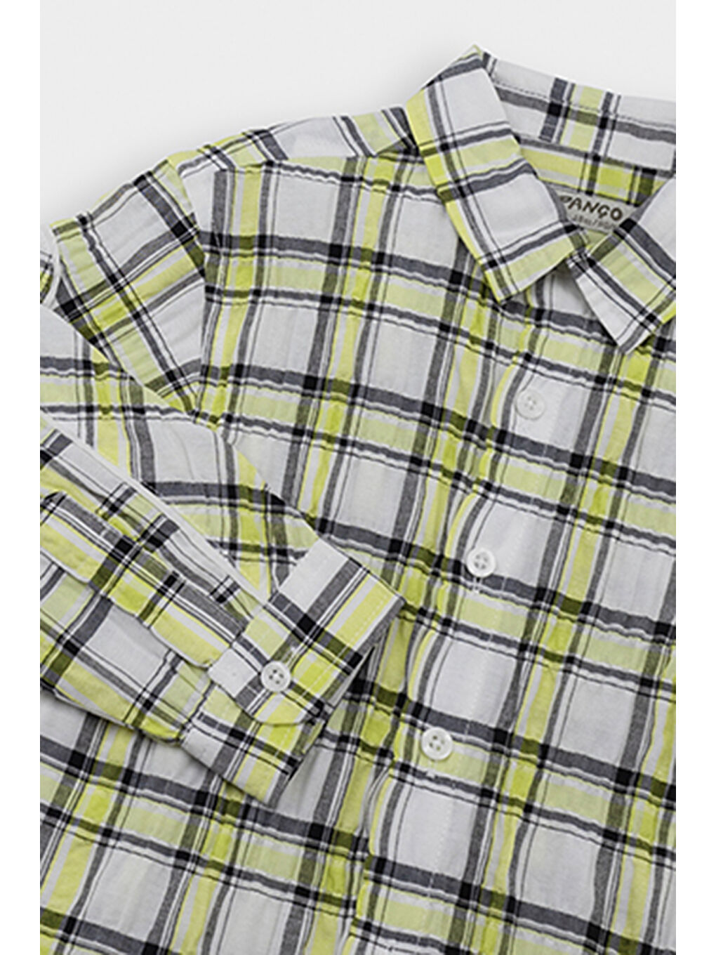 Erkek Bebek Ekoseli Beyaz Gömlek-2