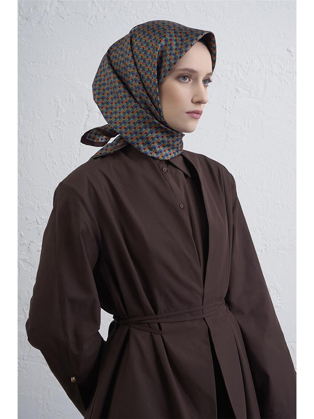 Karışık Saf İpek Sura Eşarp 9417D 52