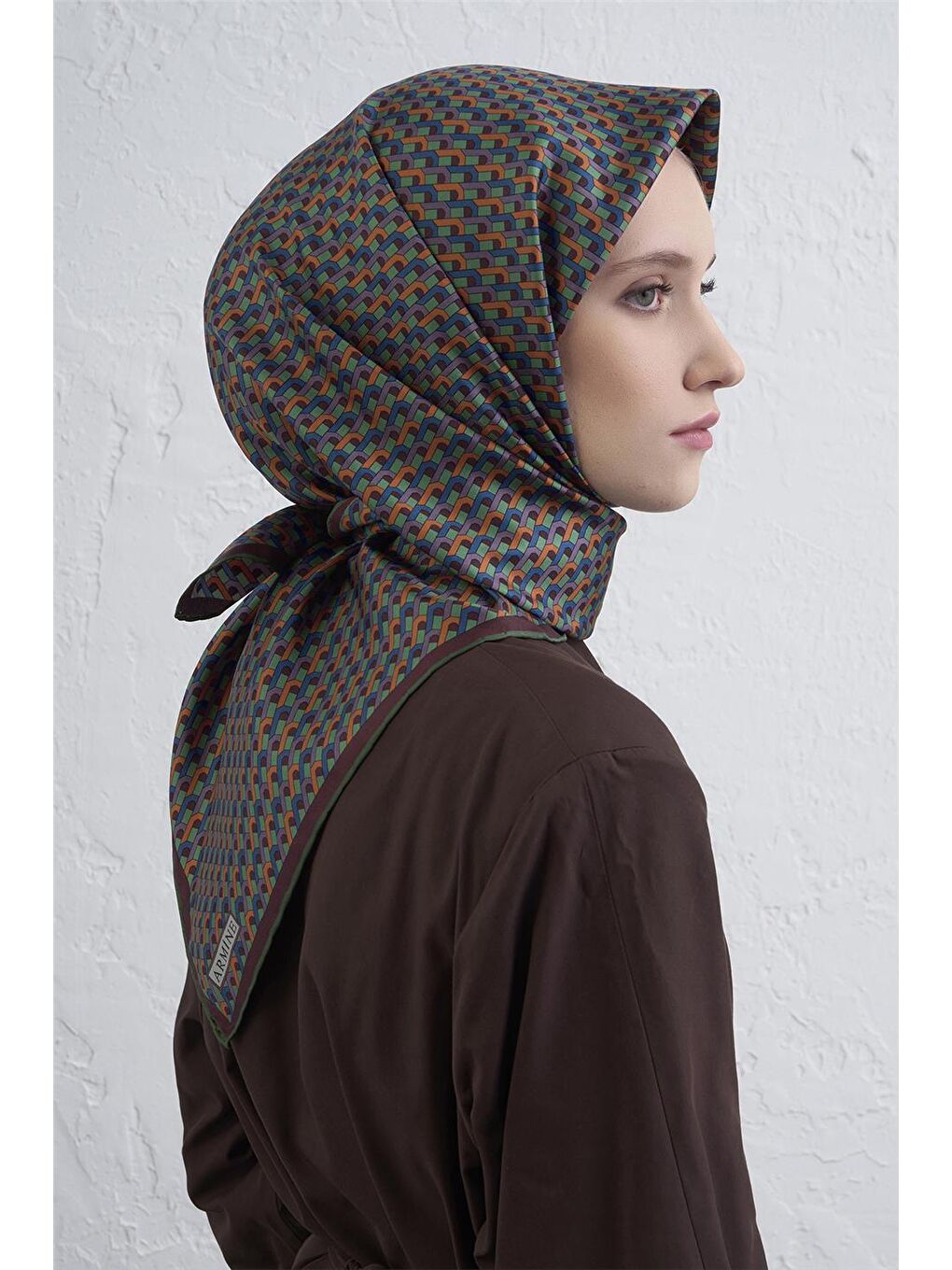 Karışık Saf İpek Sura Eşarp 9417D 52-1