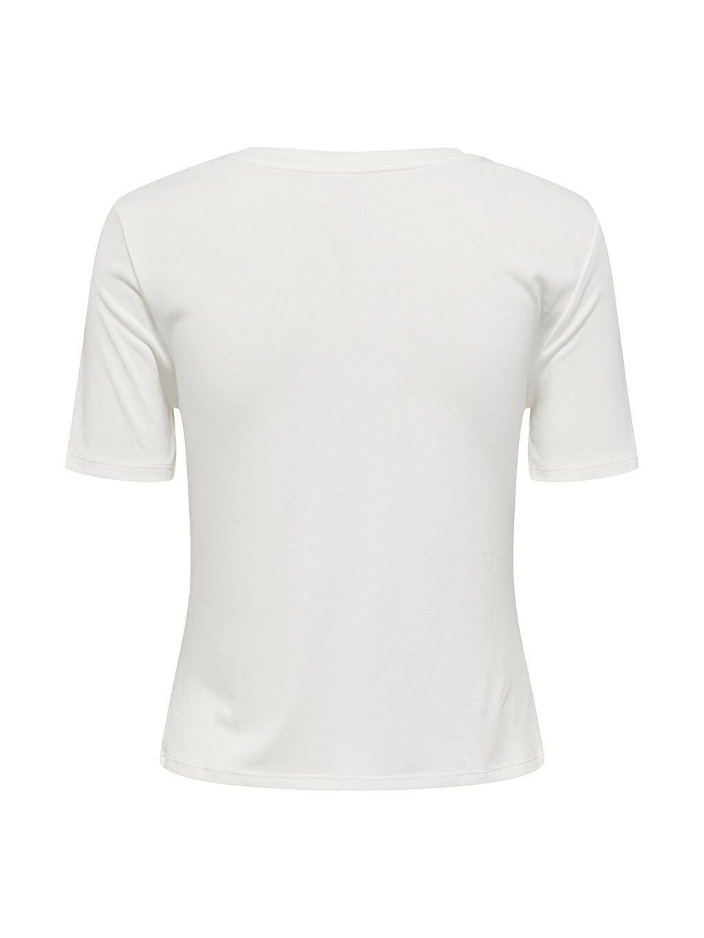 Ekru Onlfree Büzgülü Regular Fit Bisiklet Yaka T Shirt 15346602-5